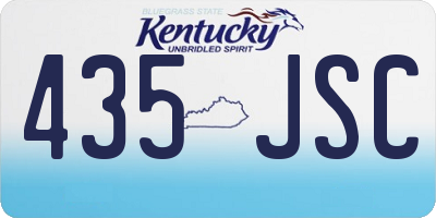 KY license plate 435JSC