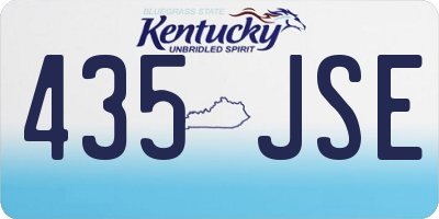 KY license plate 435JSE