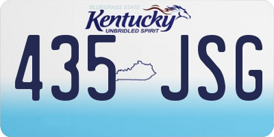KY license plate 435JSG