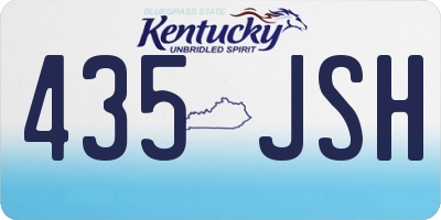 KY license plate 435JSH
