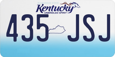 KY license plate 435JSJ