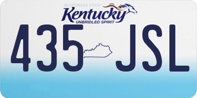 KY license plate 435JSL
