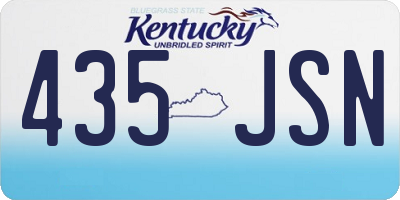 KY license plate 435JSN