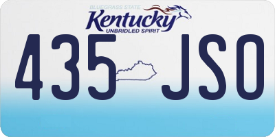 KY license plate 435JSO