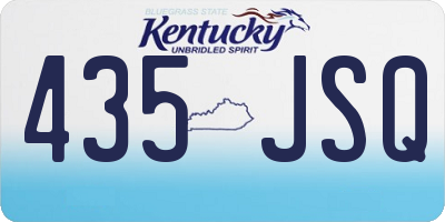 KY license plate 435JSQ