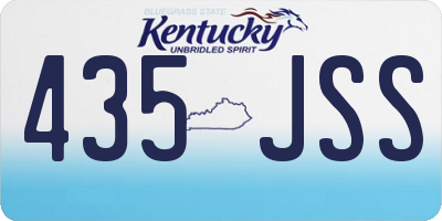 KY license plate 435JSS