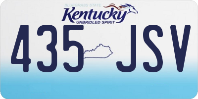 KY license plate 435JSV