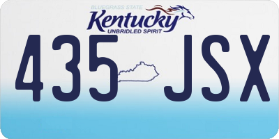 KY license plate 435JSX
