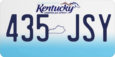 KY license plate 435JSY