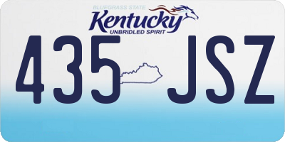 KY license plate 435JSZ