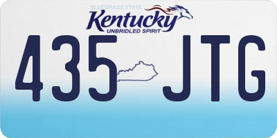 KY license plate 435JTG