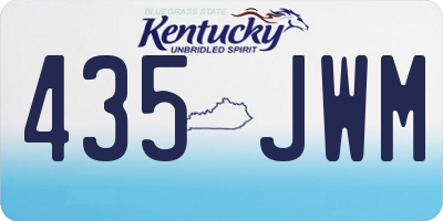KY license plate 435JWM