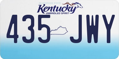 KY license plate 435JWY