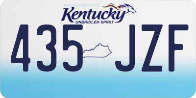 KY license plate 435JZF