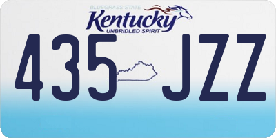 KY license plate 435JZZ