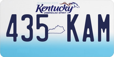 KY license plate 435KAM