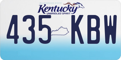 KY license plate 435KBW