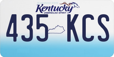 KY license plate 435KCS