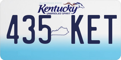 KY license plate 435KET