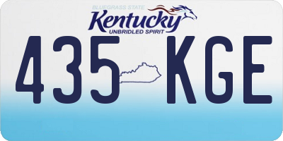 KY license plate 435KGE