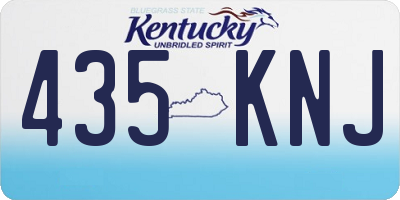 KY license plate 435KNJ