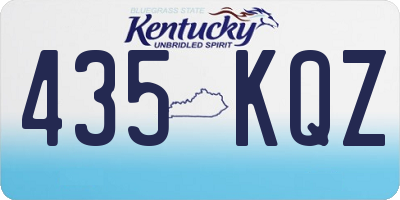 KY license plate 435KQZ