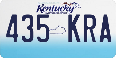 KY license plate 435KRA