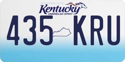 KY license plate 435KRU