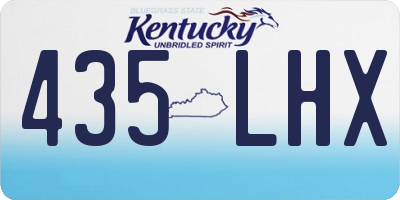 KY license plate 435LHX