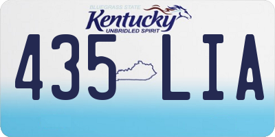 KY license plate 435LIA