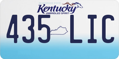 KY license plate 435LIC