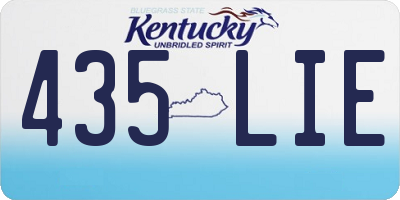 KY license plate 435LIE