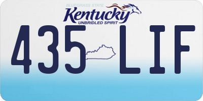 KY license plate 435LIF