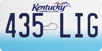 KY license plate 435LIG