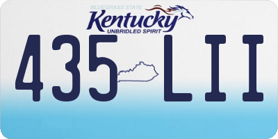 KY license plate 435LII