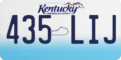 KY license plate 435LIJ