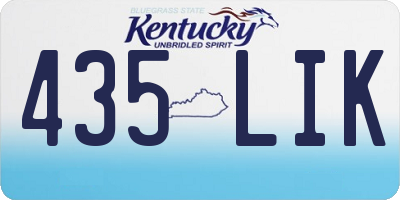 KY license plate 435LIK