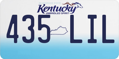 KY license plate 435LIL