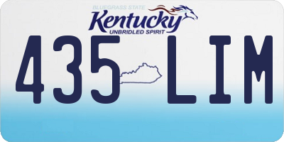 KY license plate 435LIM