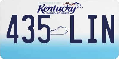 KY license plate 435LIN