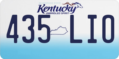 KY license plate 435LIO