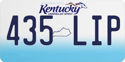 KY license plate 435LIP