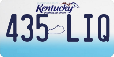 KY license plate 435LIQ