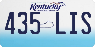 KY license plate 435LIS
