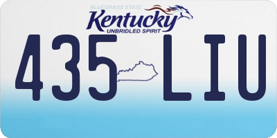 KY license plate 435LIU