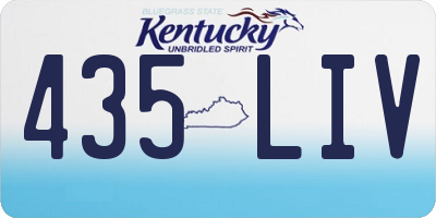 KY license plate 435LIV