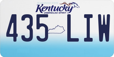 KY license plate 435LIW