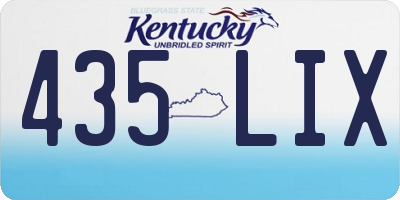 KY license plate 435LIX
