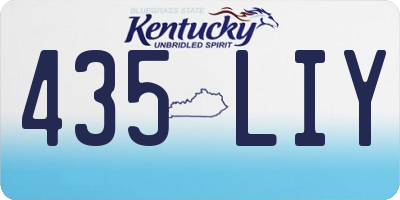 KY license plate 435LIY
