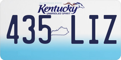 KY license plate 435LIZ